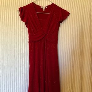Girl’s Red Sparkle Holiday Dress
